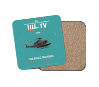 Thumbnail for Bell UH-1Y Venom design on turquoise 1 piece coaster