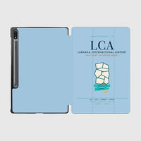 Thumbnail for Larnaka International Airport (LCA) design on light blue samsung tablet tablet case