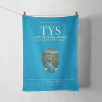 Thumbnail for McGhee Tyson Airport Knoxville (TYS) design on turquoise towel