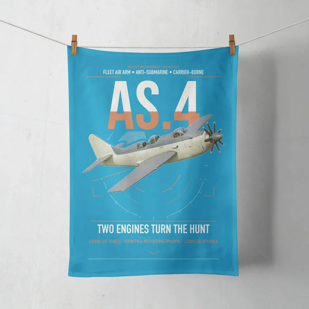 Fairey Gannet AS.4 design on turquoise towel