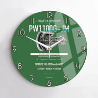 Thumbnail for PW1100G-JM design on green no frame wall clock