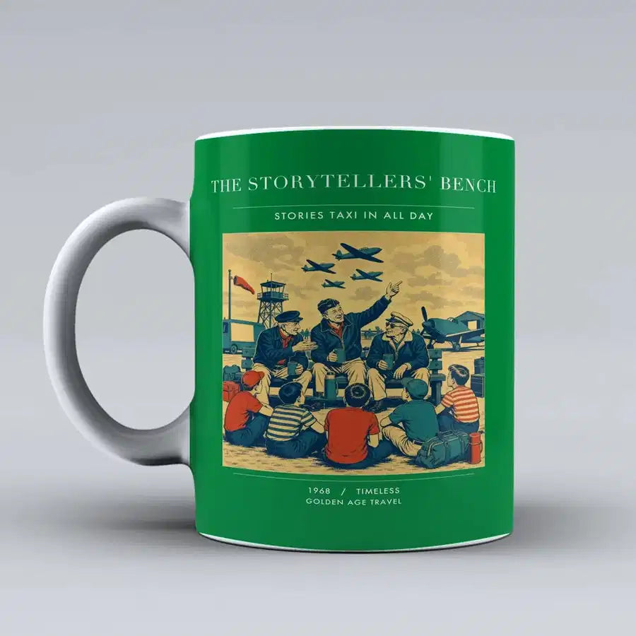 VINTAGE G4430 - The Storytellers' Bench - Ceramic Mug design on green