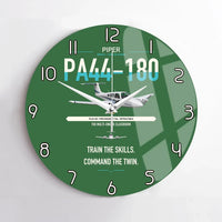 Thumbnail for Piper PA-44-180 Seminole design on green no frame wall clock