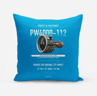 Thumbnail for PW4000-112 design on turquoise pillow
