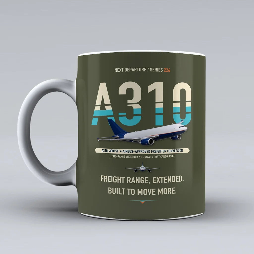 A310-300P2F Mug design on green army airbus