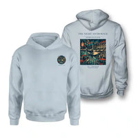 Thumbnail for VINTAGE G4063 - The Night Anchorage - Double-Side Hoodie design on lightblue double side