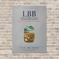 Thumbnail for Lubbock Preston Smith International Airport LBB vertical canvas print - no frame - light gray background