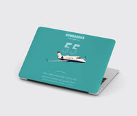 Thumbnail for Bombardier Learjet 55 design on turquoise MacBook case