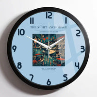 Thumbnail for VINTAGE G4063 - The Night Anchorage - Designed Wall Clocks design on lightblue framed