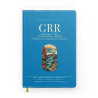 Thumbnail for Gerald R. Ford International Airport Grand Rapids (GRR) design on turquoise notebook