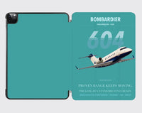 Thumbnail for Bombardier Challenger 604 design on turquoise ipad tablet case