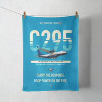 Thumbnail for Airbus C295 Firefighter design on turquoise towel