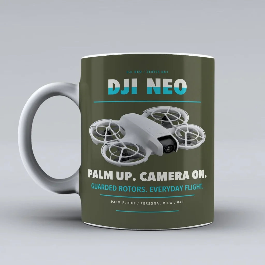 Neo Mug design on green army dji