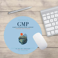 Thumbnail for Gimpo International Airport (GMP) design on light blue round mouse pad