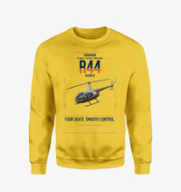 Thumbnail for Robinson R44 Raven II design on yellow sweatshirt