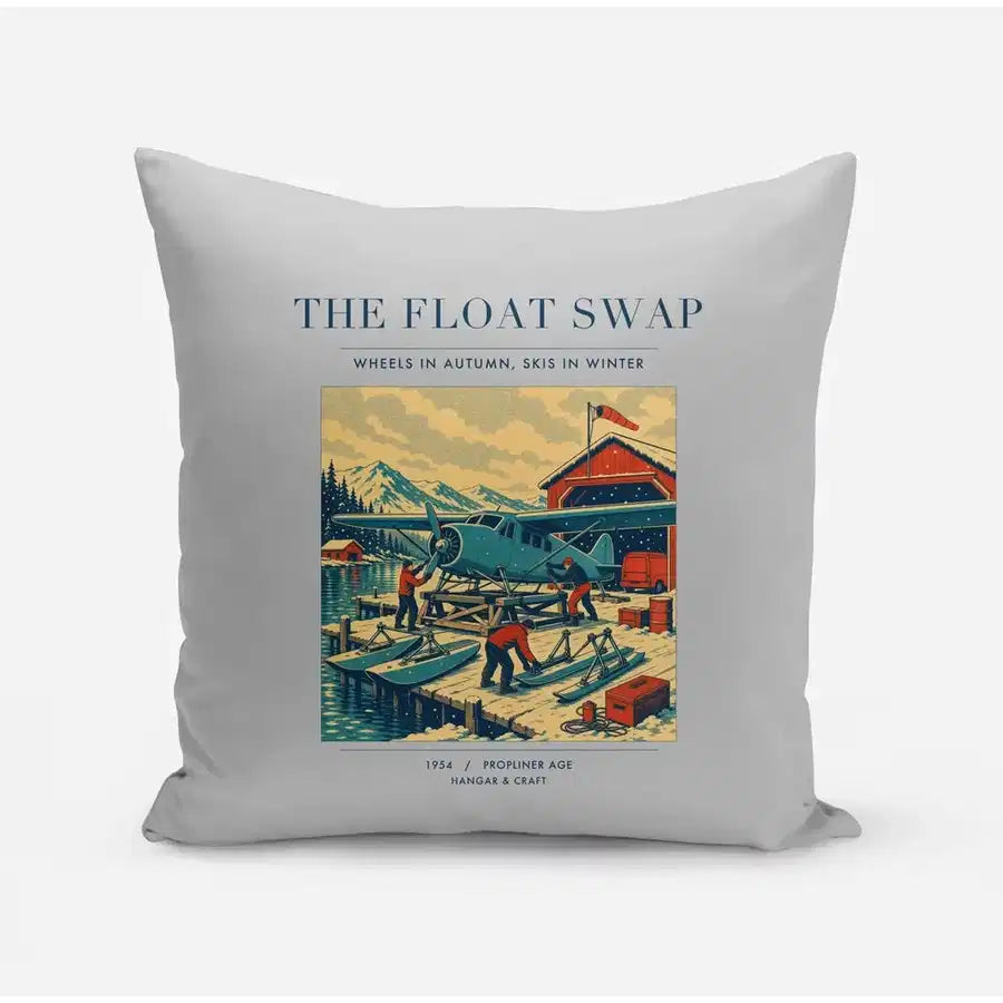 VINTAGE G4175 - The Float Swap - Designed Pillows design on lightgray
