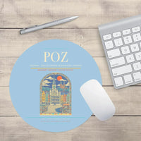 Thumbnail for Poznan - awica Henryk Wieniawski Airport POZ Mouse-Pad Round - Light Blue