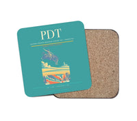 Thumbnail for Eastern Oregon Regional Airport (PDT) design on turquoise 1 piece coaster