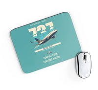 Thumbnail for Boeing 737-700 NG design on turquoise rectangle mouse pad