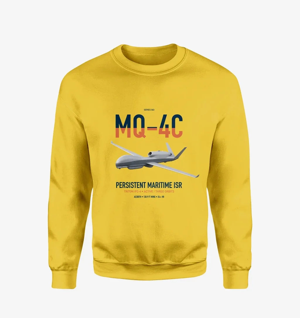 MQ-4C Triton IFC-4 design on yellow sweatshirt