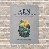 Thumbnail for Stockholm Arlanda Airport ARN vertical canvas print - no frame - light gray background