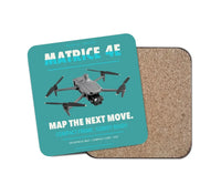 Thumbnail for DJI Matrice 4E design on turquoise 1 piece coaster