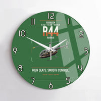 Thumbnail for Robinson R44 Raven II design on green no frame wall clock