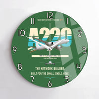 Thumbnail for Airbus A220-300 design on green no frame wall clock