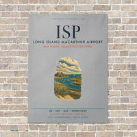 Thumbnail for Long Island MacArthur Airport ISP vertical canvas print - no frame - light gray background