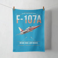 Thumbnail for F-107A Ultra Sabre design on turquoise towel