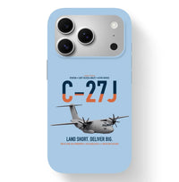Thumbnail for C-27J Spartan design on light blue magsafe iphone case, for iPhone 17 Pro