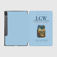 Thumbnail for London Gatwick Airport (LGW) design on light blue samsung tablet tablet case
