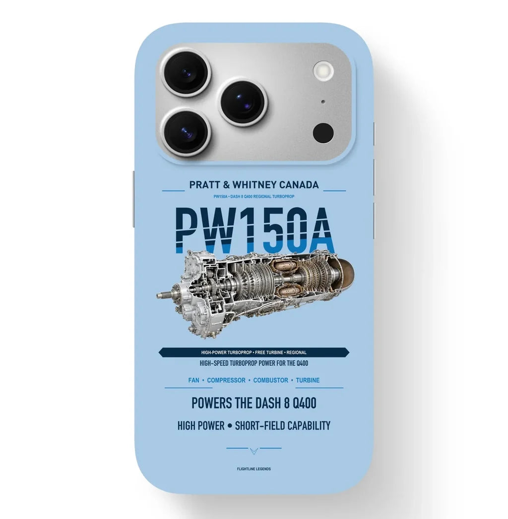 PW150A Case design on light blue iphone case