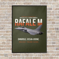 Thumbnail for Dassault Rafale M F4.1 Carrier Omnirole Network vertical canvas print - framed - green army background