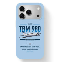 Thumbnail for Daher TBM 980 design on light blue magsafe iphone case, for iPhone 17 Pro