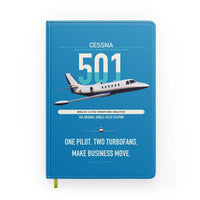 Thumbnail for Cessna 501 Citation I SP design on turquoise notebook