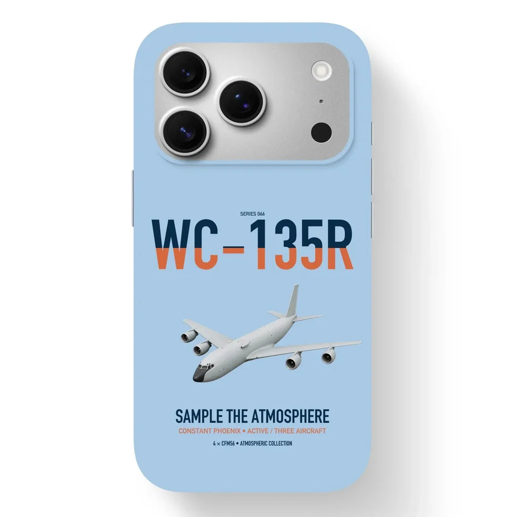 WC-135R Constant Phoenix design on light blue magsafe iphone case, for iPhone 17 Pro