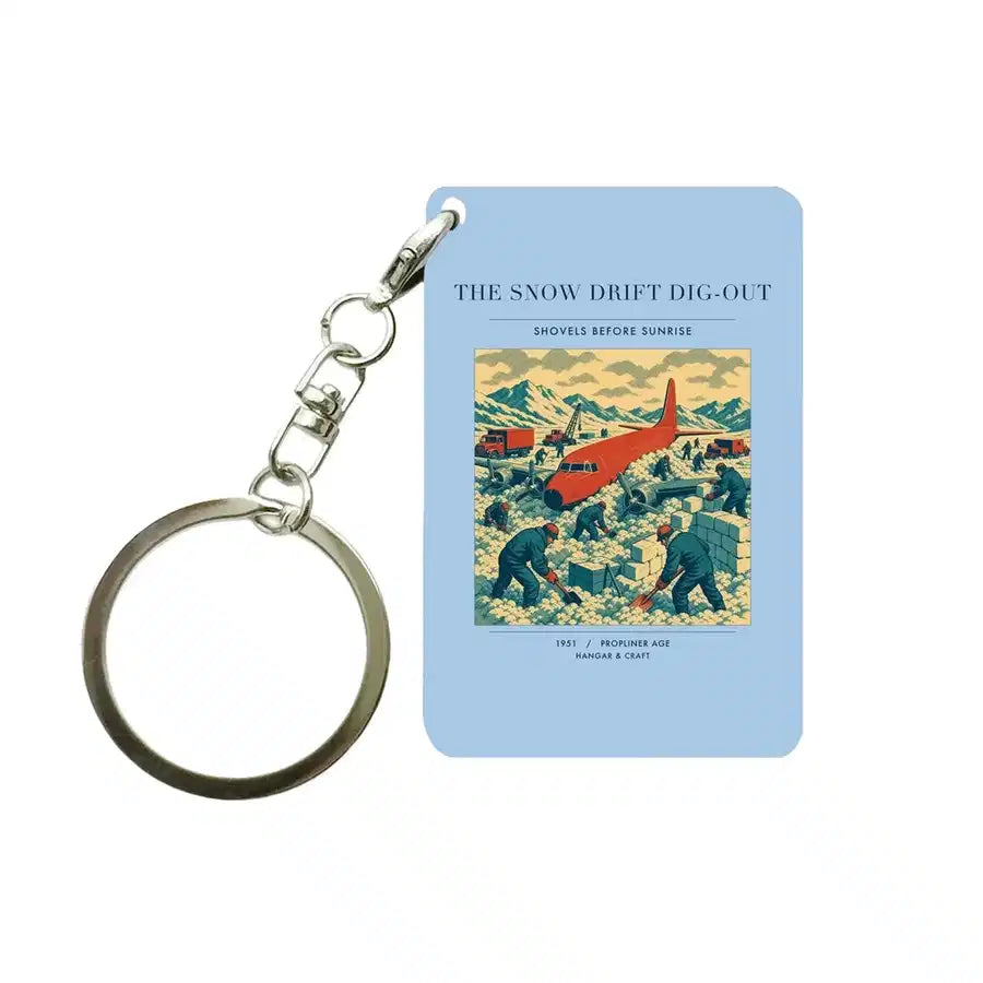 VINTAGE G4355 - The Snow Drift Dig-Out - Designed Key Chain design on lightblue