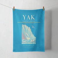 Thumbnail for Yakutat Airport (YAK) design on turquoise towel