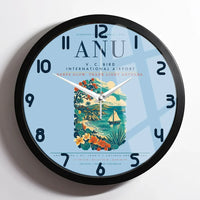 Thumbnail for V. C. Bird International Airport (ANU) design on light blue framed wall clock