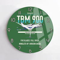 Thumbnail for Daher TBM 900 design on green no frame wall clock