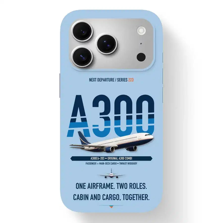 Airbus A300C4-203 Case design on light blue iphone case