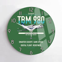 Thumbnail for Daher TBM 980 design on green no frame wall clock