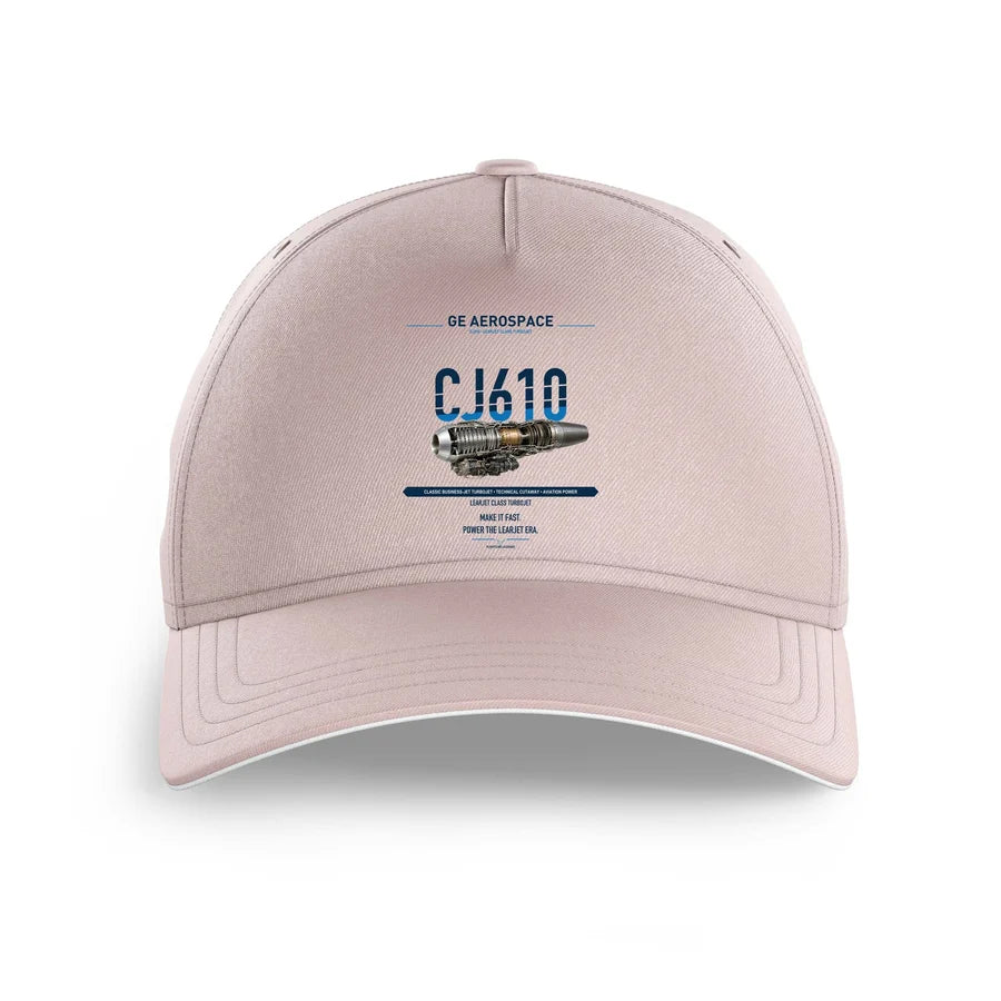 CJ610 design on pink printed hat