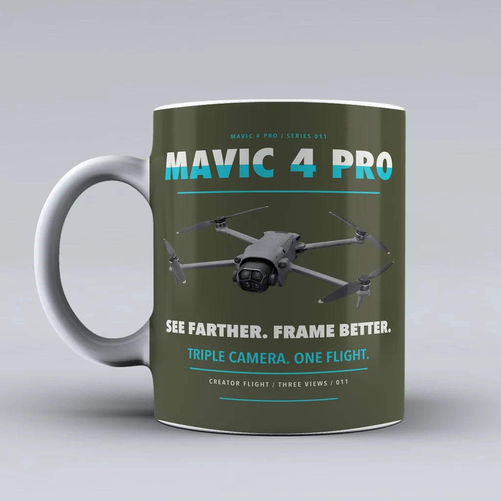 Mavic 4 Pro Mug design on green army dji