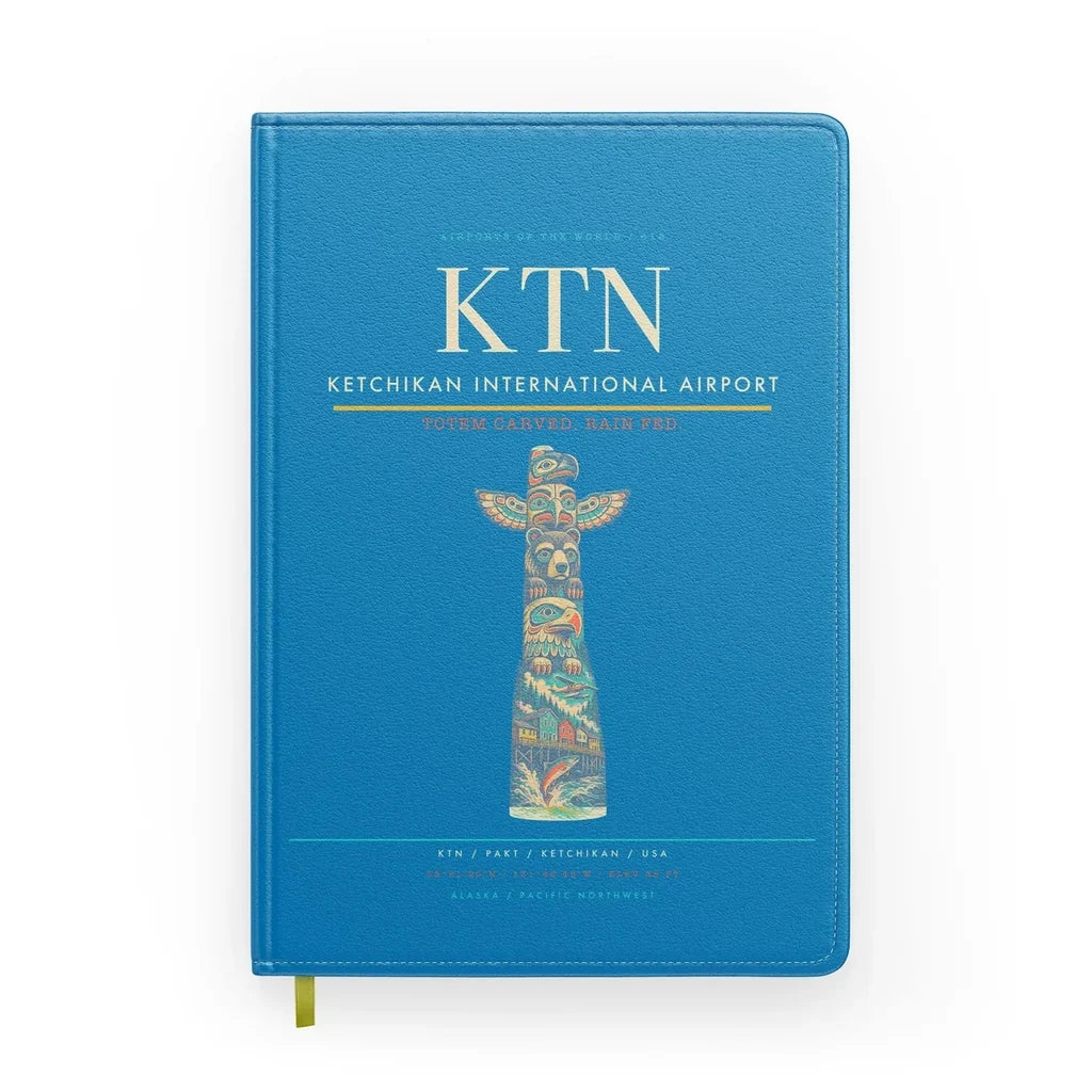 Ketchikan International Airport (KTN) design on turquoise notebook