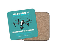 Thumbnail for DJI Inspire 3 design on turquoise 1 piece coaster