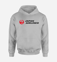 Thumbnail for Japan Airlines logo printed on light gray hoodie