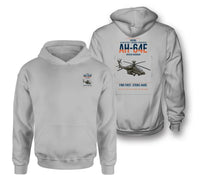Thumbnail for Boeing AH-64E Apache Guardian design on light gray double-side hoodie, double-side print