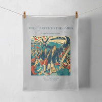 Thumbnail for VINTAGE G4103 - The Charter To The Games - Designed Towels design on lightgray